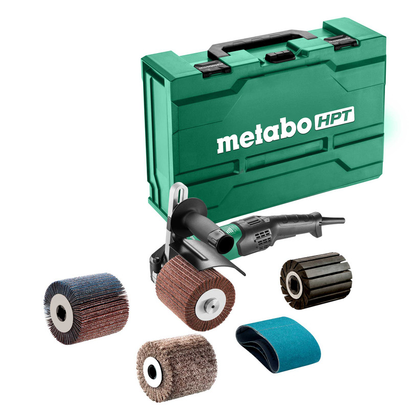 Metabo HPT HPT-646259620 SE 17-200 RT SET 14.5A Burnishing Machine for Stainless Steel Grinding & Polishing with metaBOX 185 XL