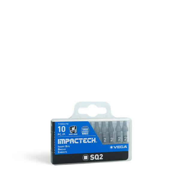 Vega VEGA-T125R2A-P10 T125R2A-P10 Impactech Square #2 Insert Bit 1in 5-Pack