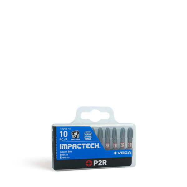 Vega VEGA-T125P2R-P10 T125P2R-P10 Impactech Phillips #2 Reduced Head Insert Bit 1in Single