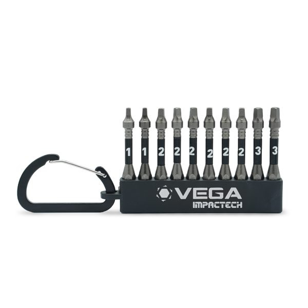 Vega VEGA-T150RCS10 Impactech Square (Robertson) Carabiner Set 2in 10-Piece