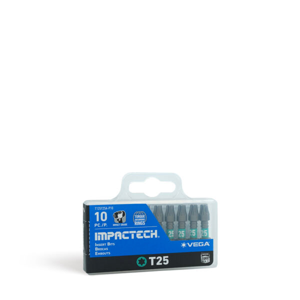 Vega VEGA-T125T25A-P10 T125T25A-P10 Impactech TORX T25 Insert Bit 1in Single