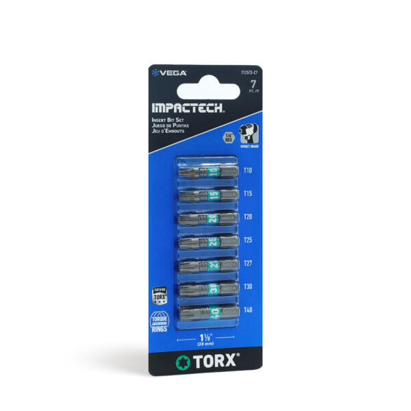 Vega VEGA-T125TS-C7 Impactech TORX Insert Bit Set 1in 7-Piece