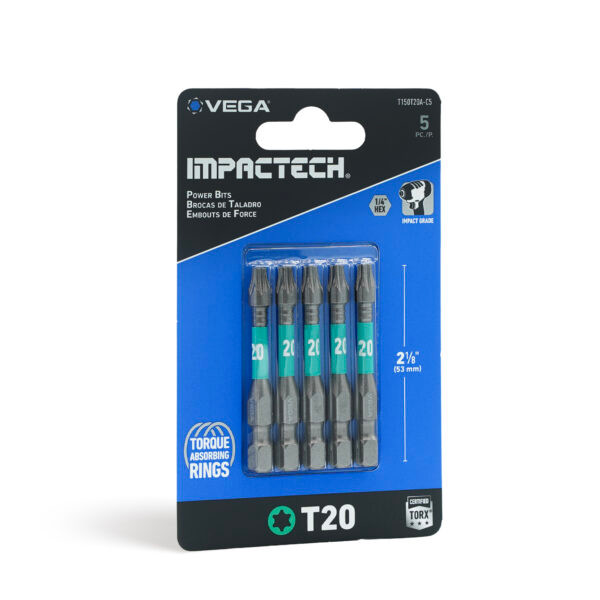 Vega VEGA-T150T20A-C5 Impactech TORX T20 Power Bit 2in 5-Pack