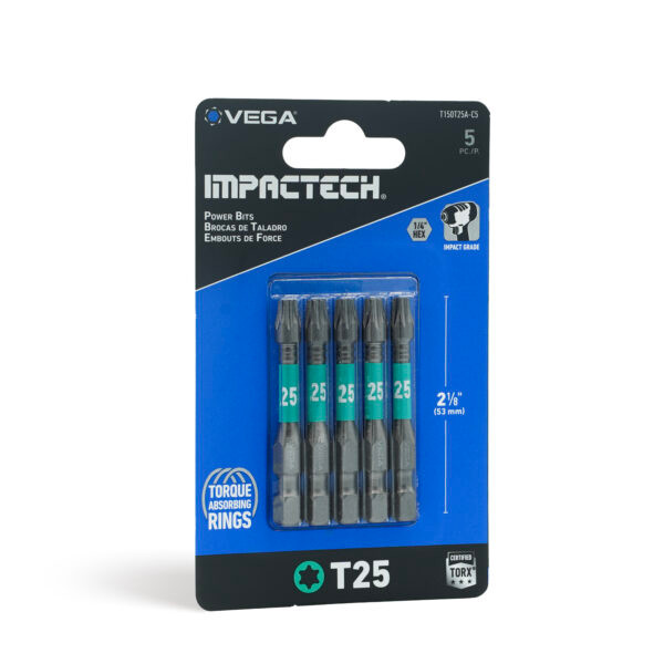 Vega VEGA-T150T25A-C5 Impactech TORX T25 Power Bit 2in 5-Pack