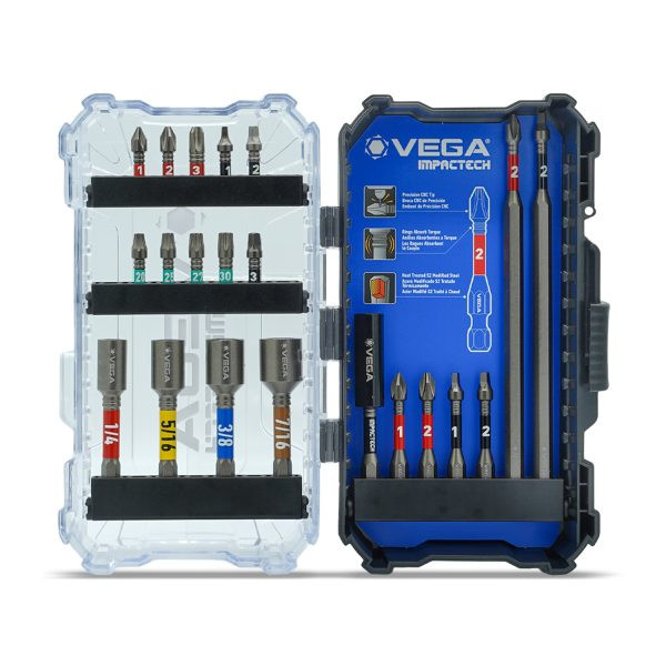Vega Industries VEGA-T21-1DB Impactech 21pc Driver Bit Set