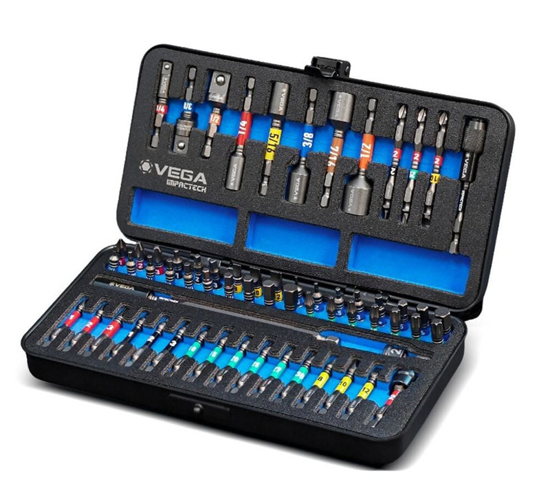 Vega VEGA-T64-2BX Impactech Master Impact Driver Bit Set 64-Piece