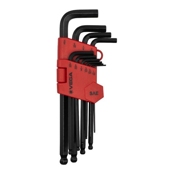 Vega VEGA-HBL10A HBL10A Ball-End Hex L-Key Set SAE 10-Piece