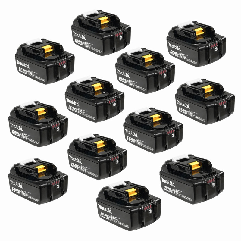 Makita MAK-196675-2-10 BL1850B 18V 5.0Ah Li-Ion Battery, 10-Pack