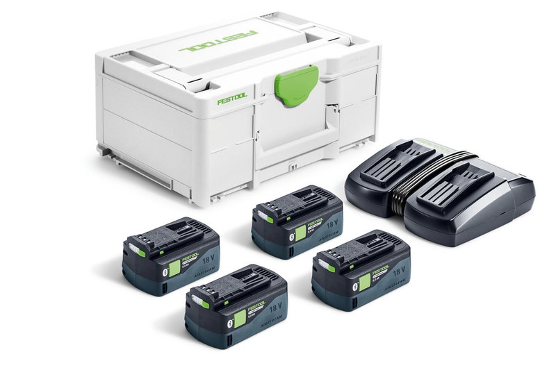 Festool FES-578675 Energy Set SYS 18V 4x High Power 5.0Ah Batteries/TCL 6 DUO Charger