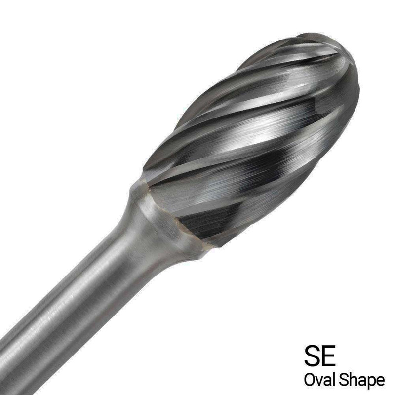 Champion CHAMP-SE5NF-IPAC SE5NF Single Flute Non-Ferrous Oval Carbide Bur 1/2in x 7/8in