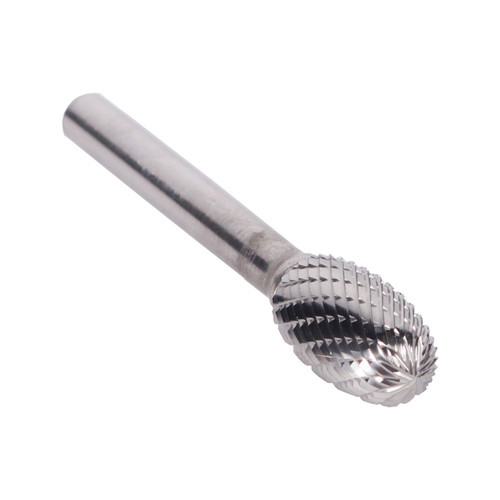 Champion CHAMP-USE5-L6-IPAC USE5-L6 Double Cut Oval Carbide Bur Uncoated 6in Long 1/2in x 7/8in