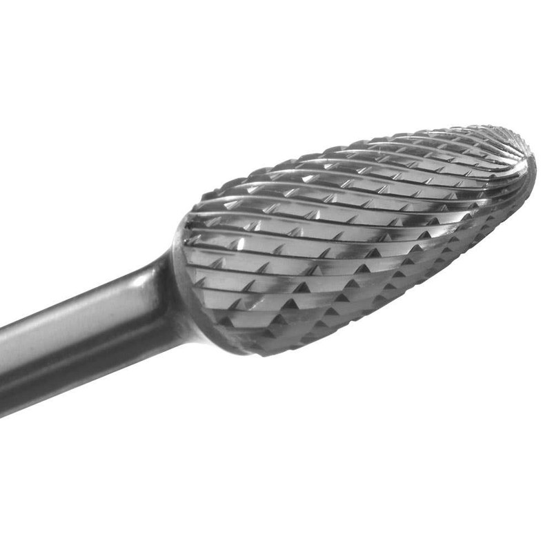 Champion CHAMP-USF5-L6-IPAC USF5-L6 Double Cut Tree Radius End Carbide Bur Uncoated 6in Long 1/2in x 1in