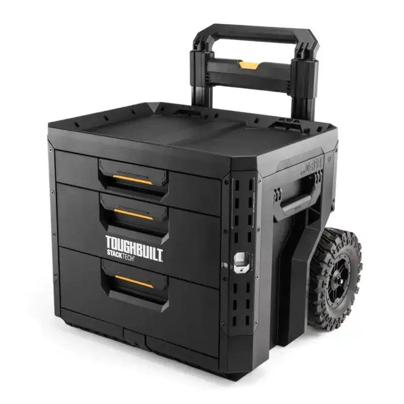 ToughBuilt TB-B1-D-R93 StackTech Rolling 3-Drawer Locking Box