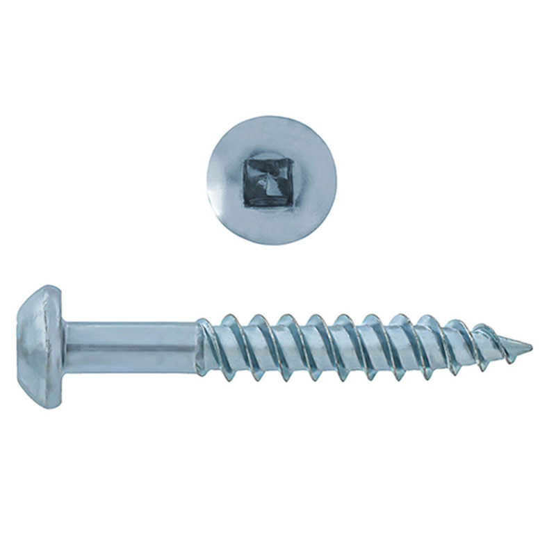 Hillman PAU-1280-XX Round Head TB Square Zinc Wood Screw 8, 100-Pieces