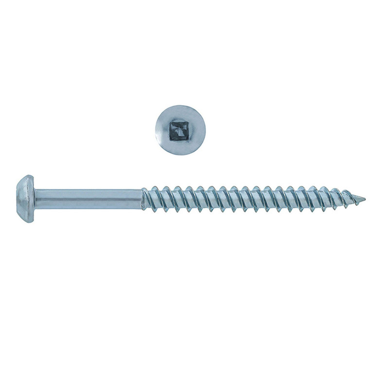 Hillman PAU-1280RND10-XX Round Head TB Square Zinc Wood Screw 10, 100-Pieces