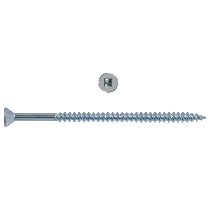 Hillman PAU-12828HDZinc10-XX JAR Square Flat Head Zinc Wood Screw 10, 125-Pieces