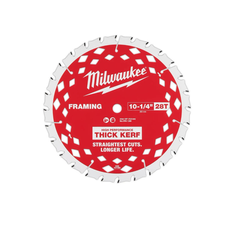 Milwaukee MIL-48-40-1048 10-1/4in 28T Thick Kerf Framing Circular Saw Blade