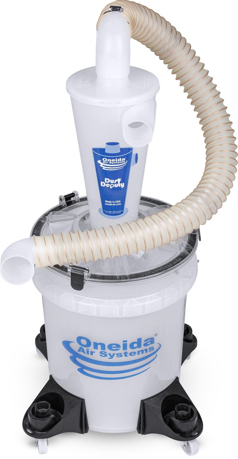 Oneida Air Systems ON-AXD00004C Dust Deputy Deluxe 5-Gallon All-Clear Portable Cyclone Separator Kit