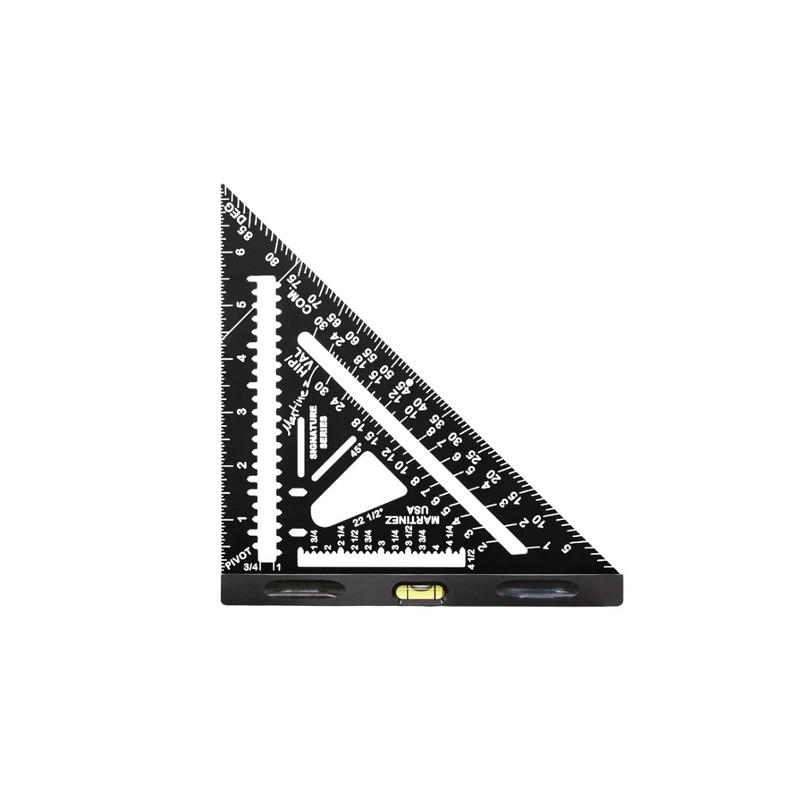 Martinez MTZ-4345_BK Aluminum Rapid Square Black - Imperial/Inch