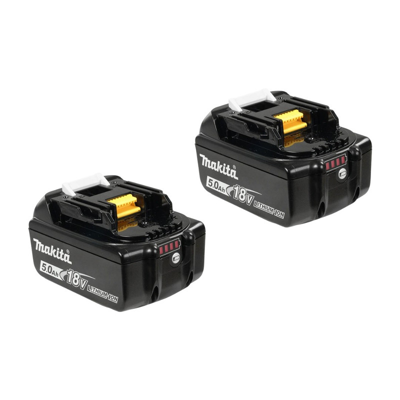 Makita MAK-196675-2-BULK BL1850B 18V 5.0Ah Li-Ion Battery, 2-Pack