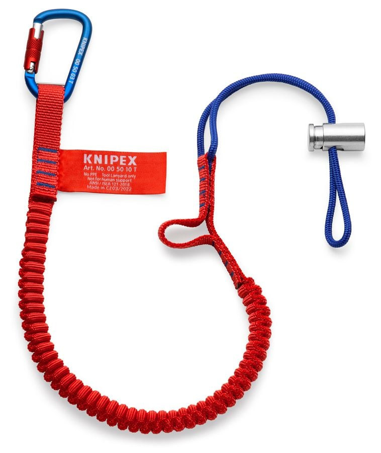 Knipex KNIP-005012TBKA 38in Tool Tethering Lanyard with Captive Eye Carabiner up to 13 lbs