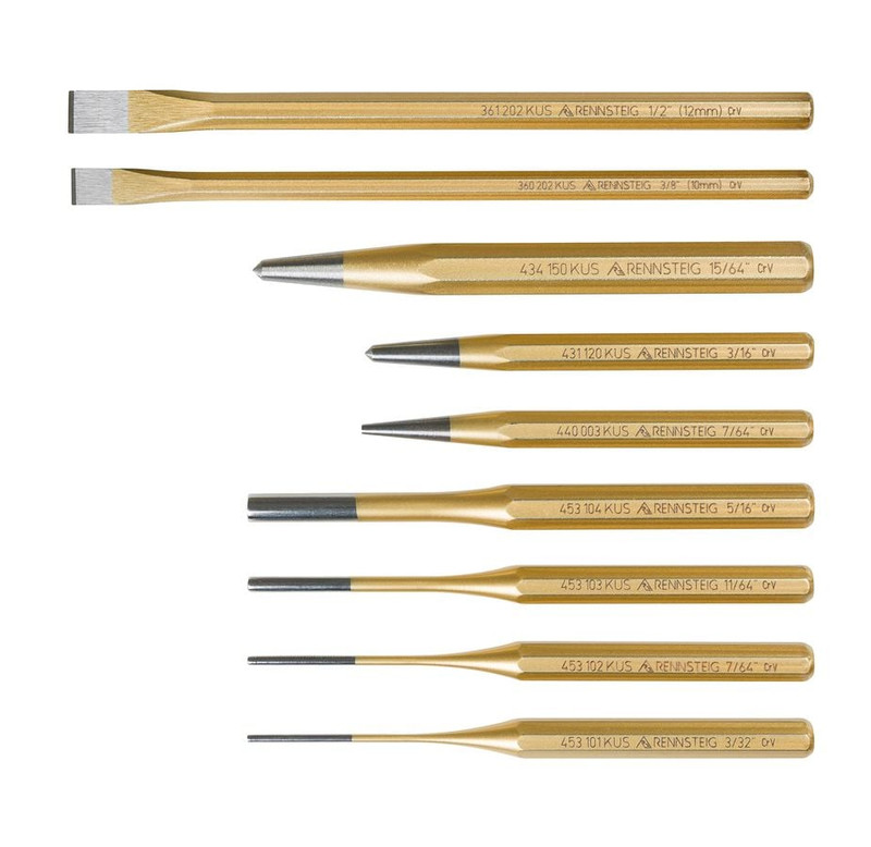 Knipex KNIP-9R400009 9 Pc Punch and Chisel Set