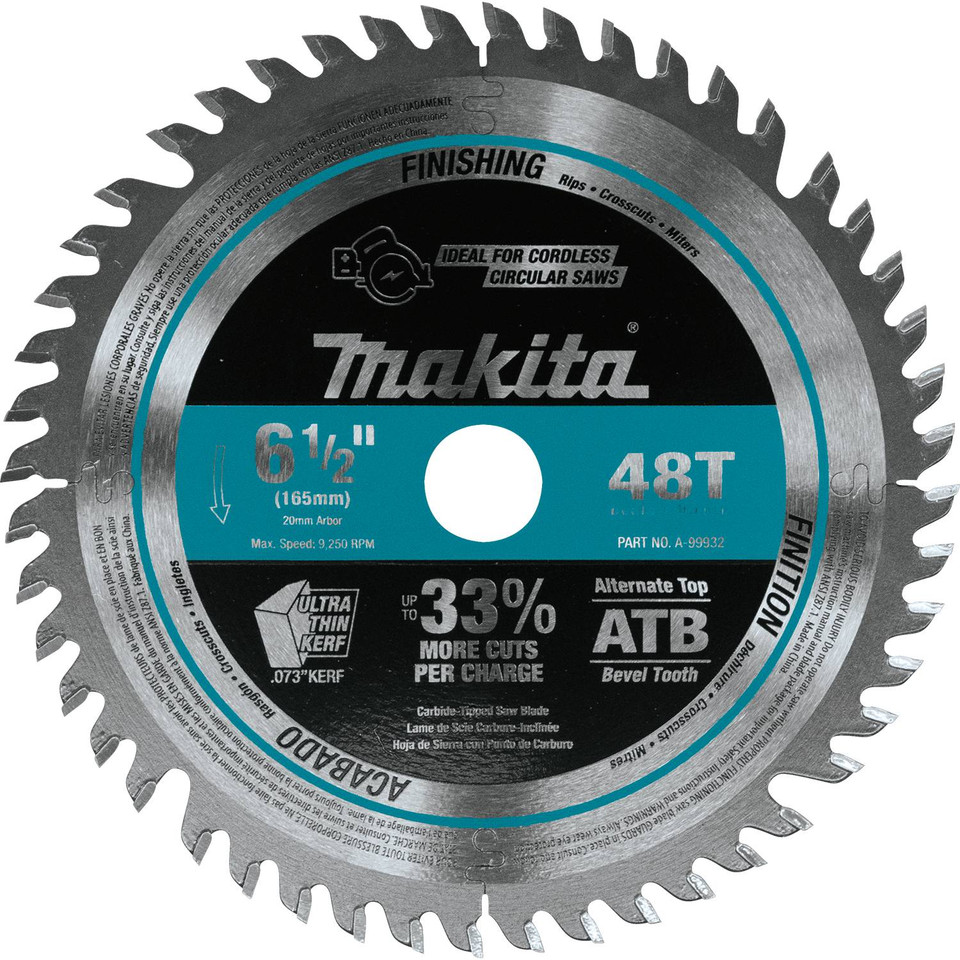 Makita MAKA99932 61/2in x 48T Saw Blade For SP6000 AtlasMachinery