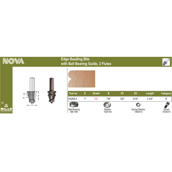 Dimar DIM-162R8-4 Edge Beading Bit