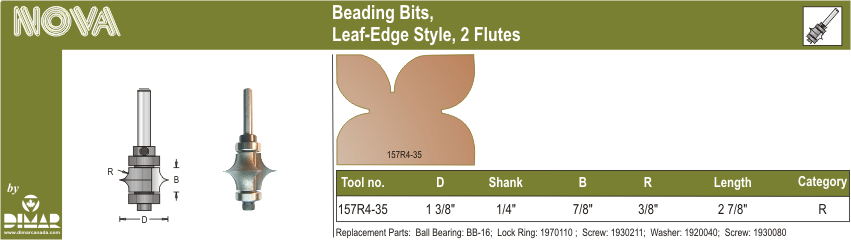 Dimar DIM-157R4-35 C/T Beading Bit 2