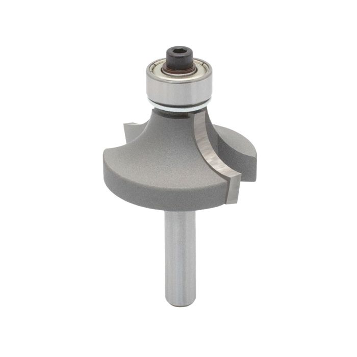 Dimar DIM-109R4-10 1 1/4in Dia, Carbide Tipped, Rounding Over Bit with 1/2in Ball Bearing, 2 Flutes, 1/4in Shank, 2 1/6in Length