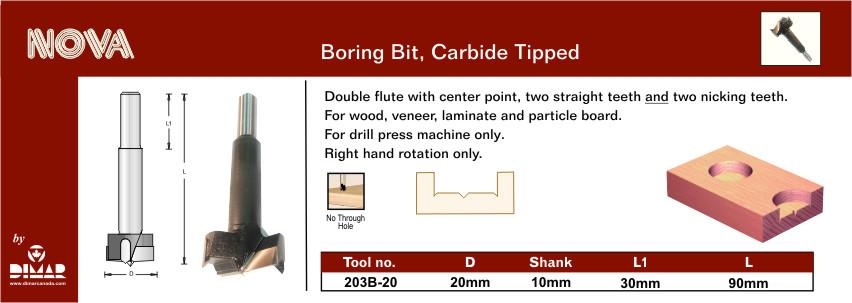 Dimar DIM-203B-20 20MM Carbide Boring Bit