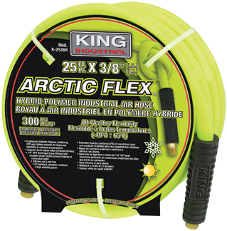King Canada KING-K-5038H  Arctic Flex Industrial Air Hose, 50ft x 3/8in ID