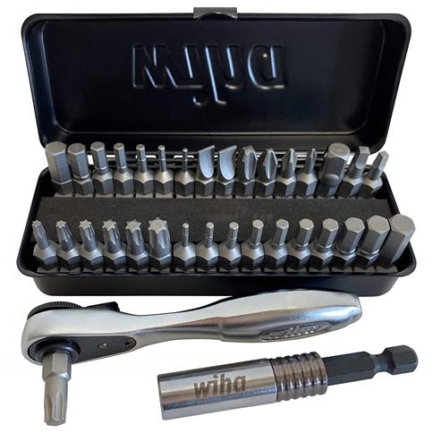 Wiha Tools WIHA-74996  35pc Bit Set With Ratchet and Metal Case