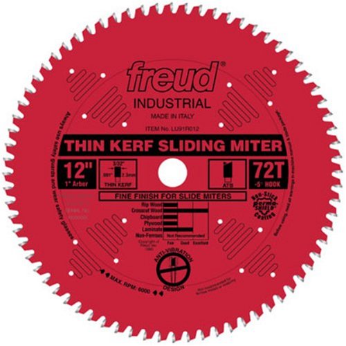 Freud FRE-LU91R012  12in X 72T ATB Thin Kerf Sliding Miter Saw Blade