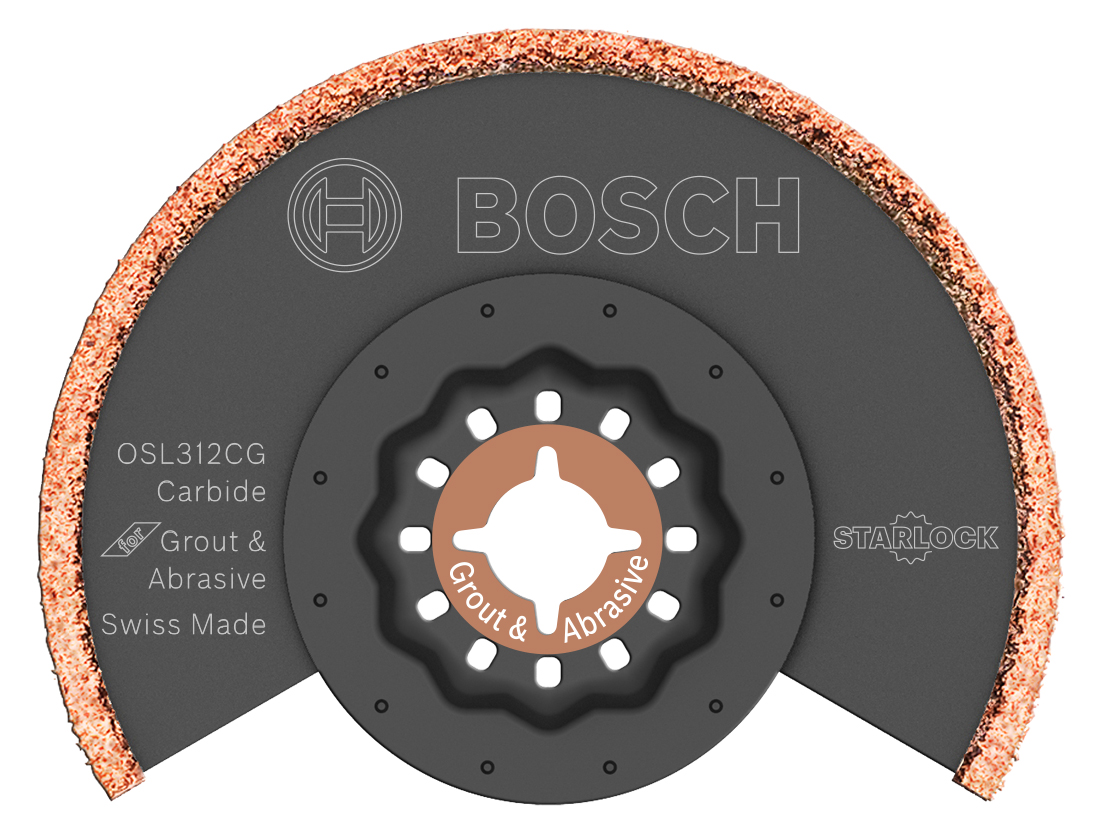 Bosch BOS-OSL312CG  3-1/2in. x 1/8in. Starlock Kerf Carbide Grit/Grout Grinding Blade