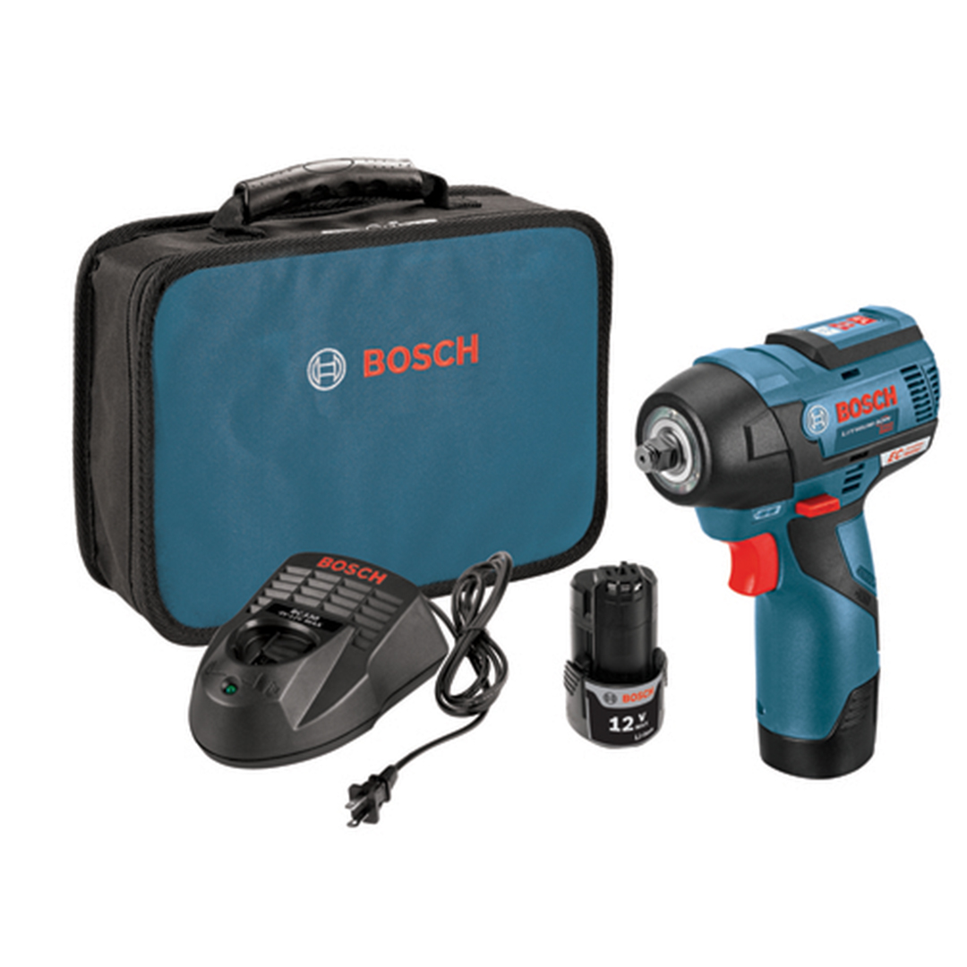 Bosch BOS-PS82-02  12V MAX EC Brushless 3/8 In. Impact Wrench Kit with 2x 2.0Ah Batteries