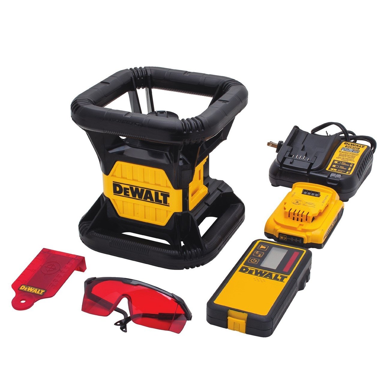 DEWALT DEW-DW074LR  20V MAX Red Rotary Laser Kit with 2.0Ah Battery