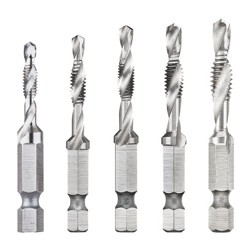 DEWALT DEW-DWADTQTR5SET  Impact Ready 5-Piece Drill Tap Set, 1/4in Capacity