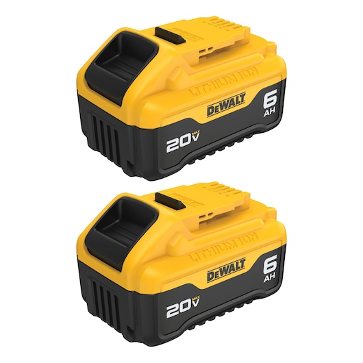 DEWALT DEW-DCB206-2 Two pack - 20V MAX 6.0Ah Lithium Ion Premium Battery