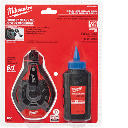 Milwaukee MIL-48-22-3982 100ft Bold Line Kit with Blue Chalk