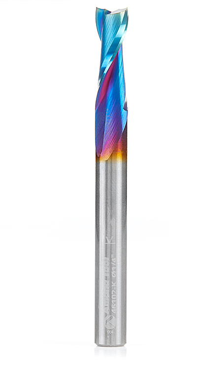 Amana AMA-46102-K  1/4 x 3/4 x 1/4 Upcut Extreme Tool Life Coated Spiral Plunge