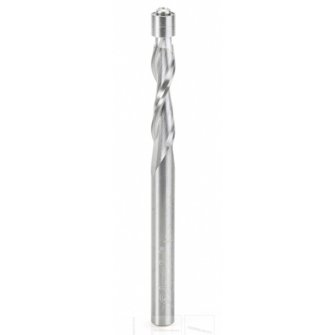 Amana AMA-46197  1/4 Dia x 1in x 1/4 Shank with Double Ball Bearing Up-Cut Solid Carbide UltraTrim Spiral