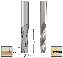 Dimar DIM-SCF812B 3 Flute 1/2 X 1-1/2in Up Spiral Carbide