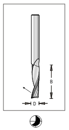 Dimar DIM-SCPL45 3/16in Upcut O-Flute Spiral Bit