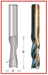 Dimar DIM-SCW45DC 2 Flute 3/16 X 3/16 X 2in Down Spiral Carbide