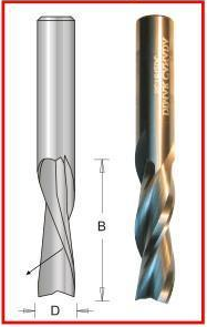 Dimar DIM-SCW812BDC Spiral 1/2 X 1-5/8in Downcut-Wood