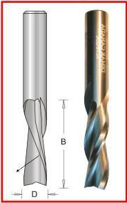 Dimar DIM-SCW812DC 2 Flute 1/2 X 1/2 X 1-1/4in Down Spiral Carbide