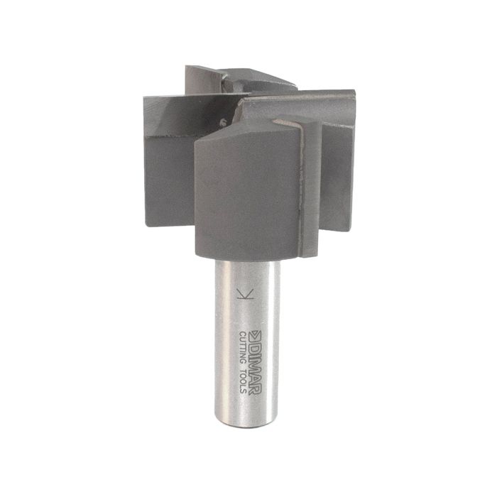 Dimar DIM-B841 1-5/8in Dia Bottom Carbide Straight Bit for Plunging 2 Flute 1/2in Shank 2-5/8in Length