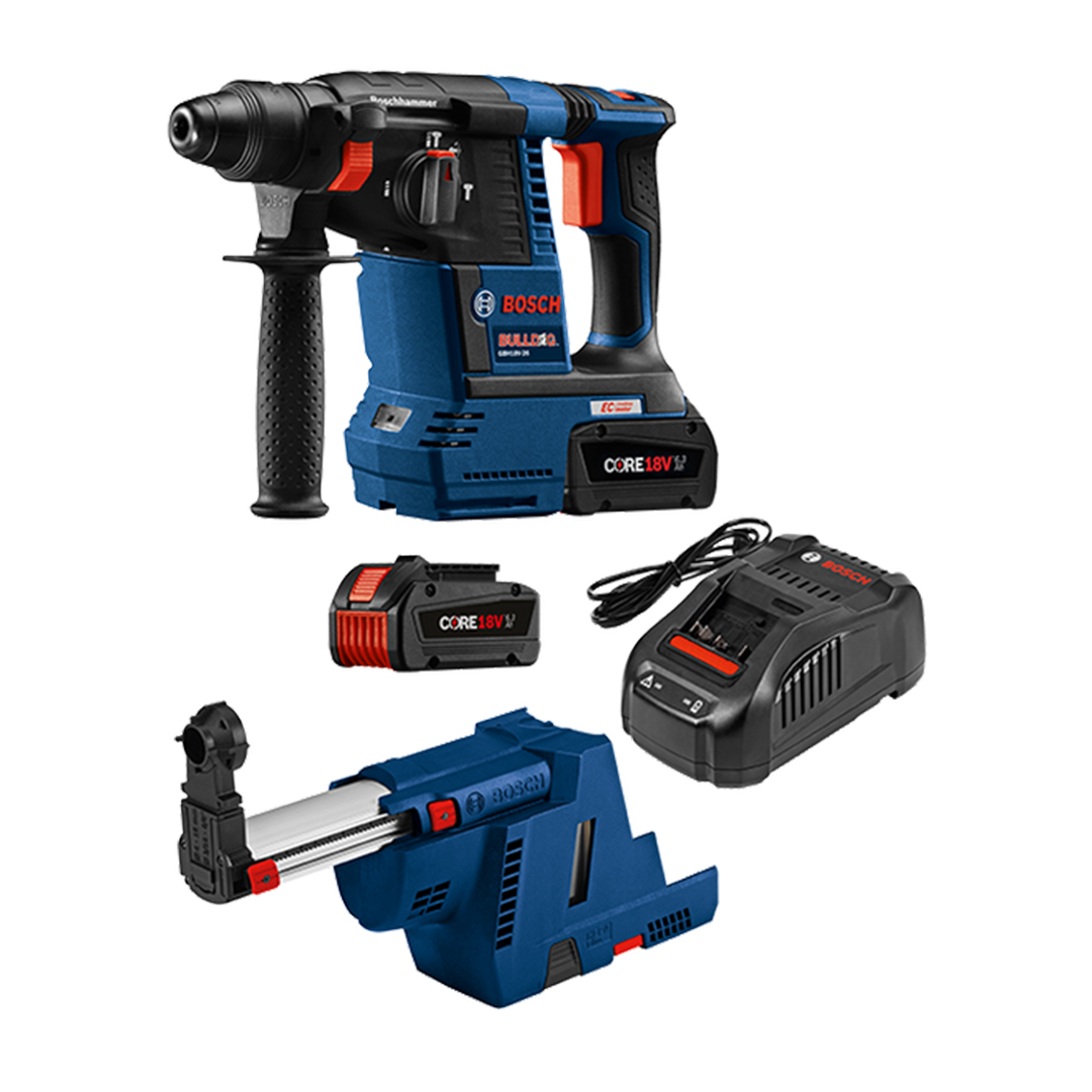 Bosch BOS-GBH18V-26K24AGDE 18V EC Brushless 1in SDS-plus Bulldog