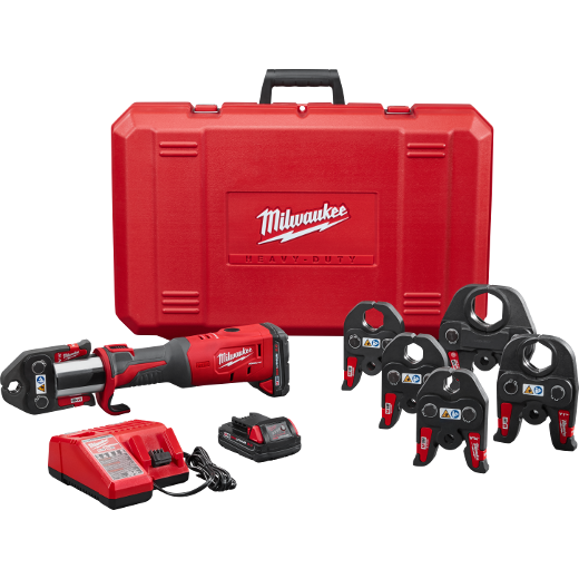 Milwaukee MIL-2922-22 M18 FORCE LOGIC Press Tool Kit with 1/2 - 2in Jaws + 2x 2.0Ah Batteries
